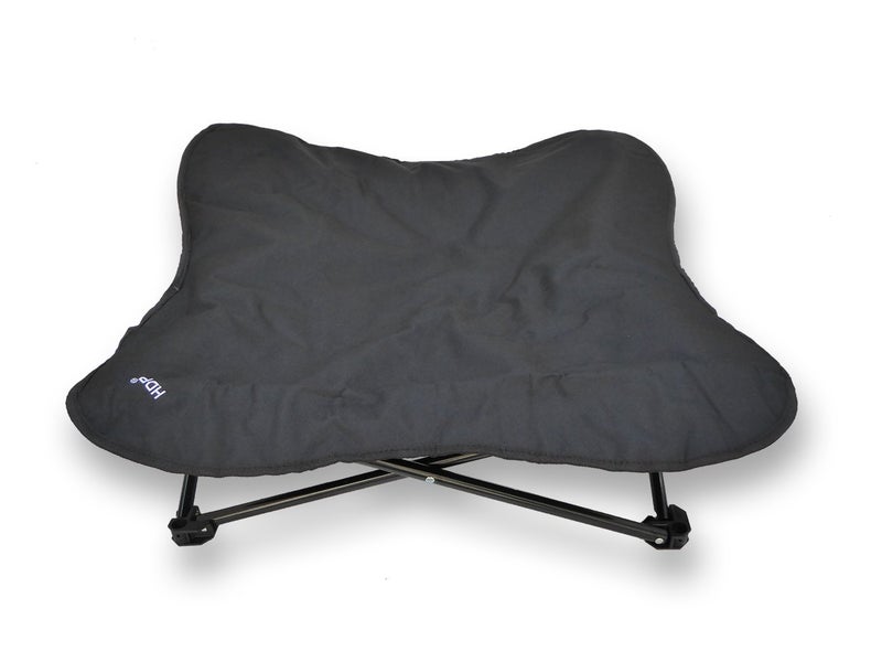 HDP Elevated Padded Napper Cot Space Saver Pet Bed, Black, Medium - Image 1
